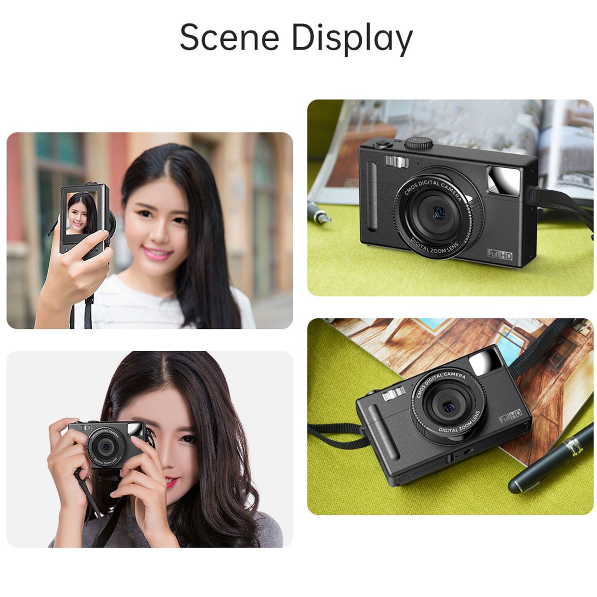 Andoer 1080P Compact Digital Camera Video Camcorder 48MP
