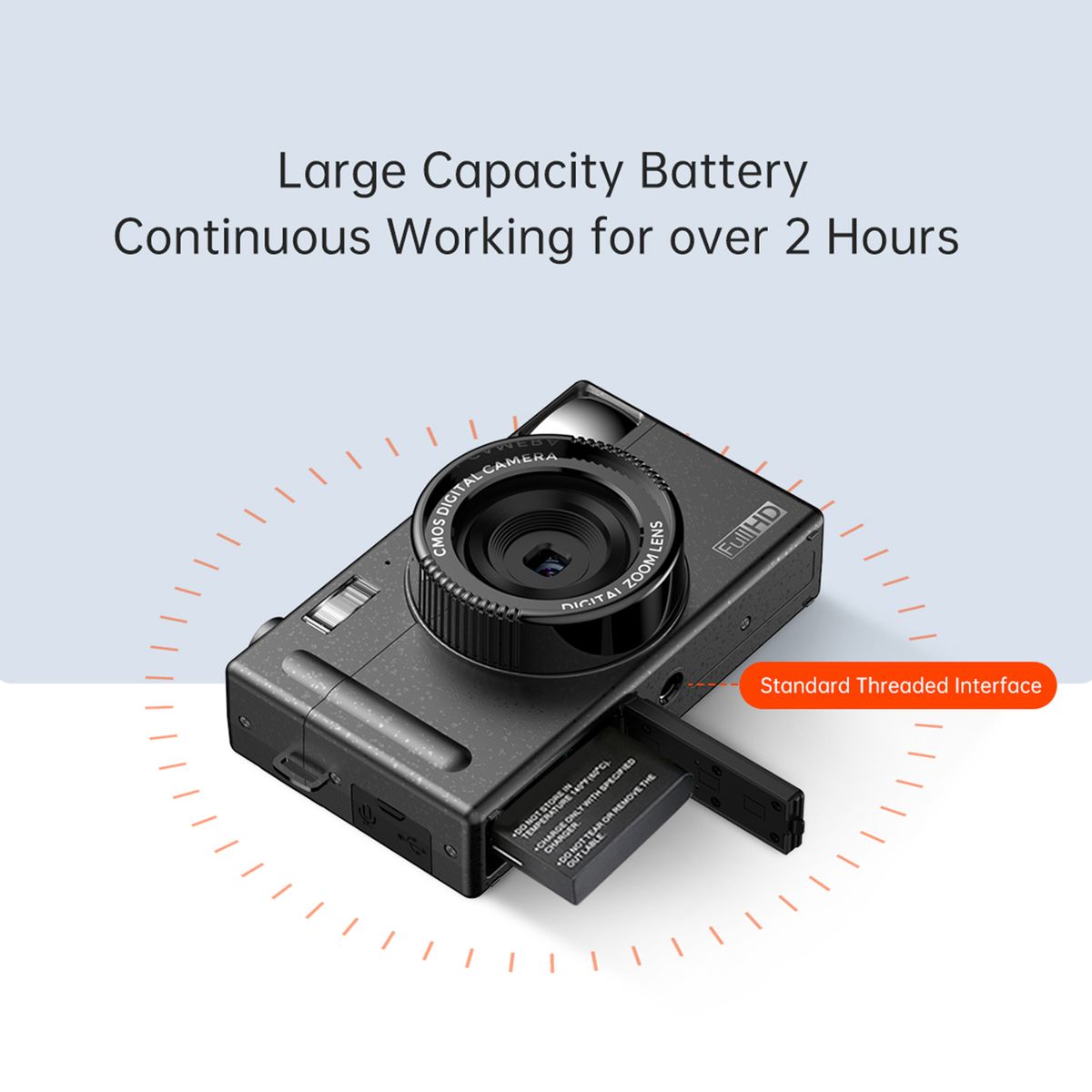 Andoer 1080P Compact Digital Camera Video Camcorder 48MP