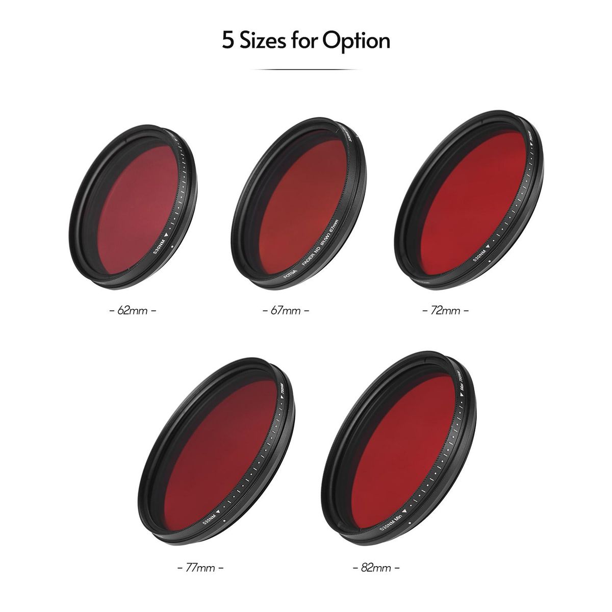 FOTGA 82mm Adjustable Infrared Filter IR Pass X-Ray Lens Filter Variable from 530nm to 750nm Compatible with Canon Nikon Sony DSLR Camera