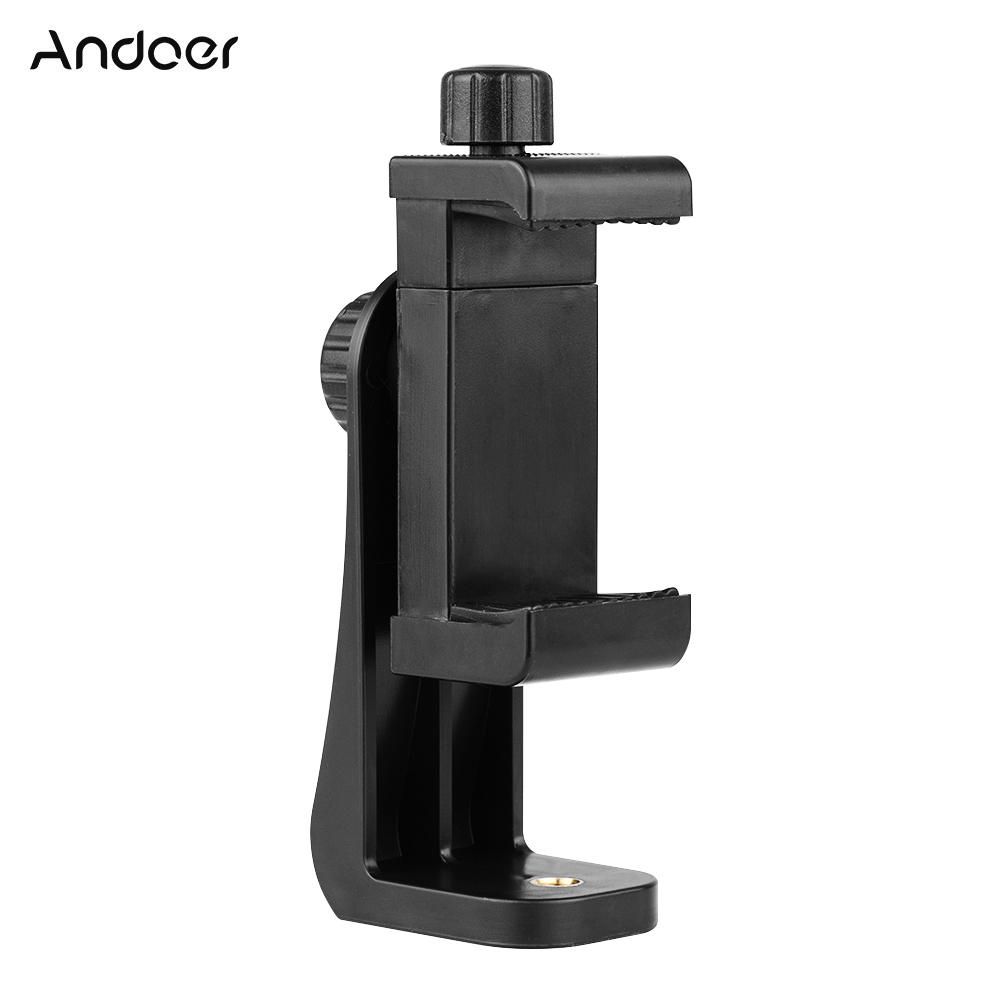 Andoer CB1 Plastic Smartphone Clip Holder Stand Support Clamp Frame Bracket Mount for iPhone 7/7s/6/6s for Samsung Huawei Cellphone Selfie Portrait Outdoor Video