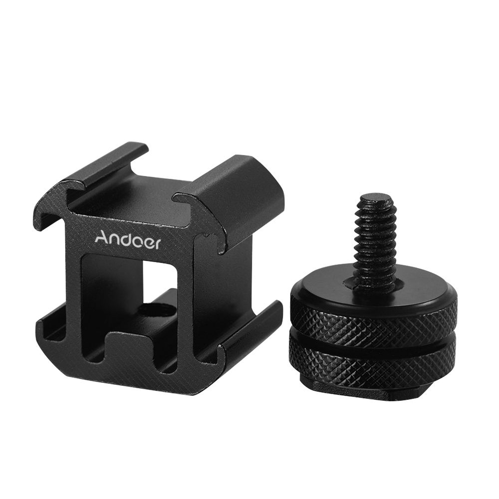 3 Cold Shoe Mount Adapter On-Camera Mount Adapter