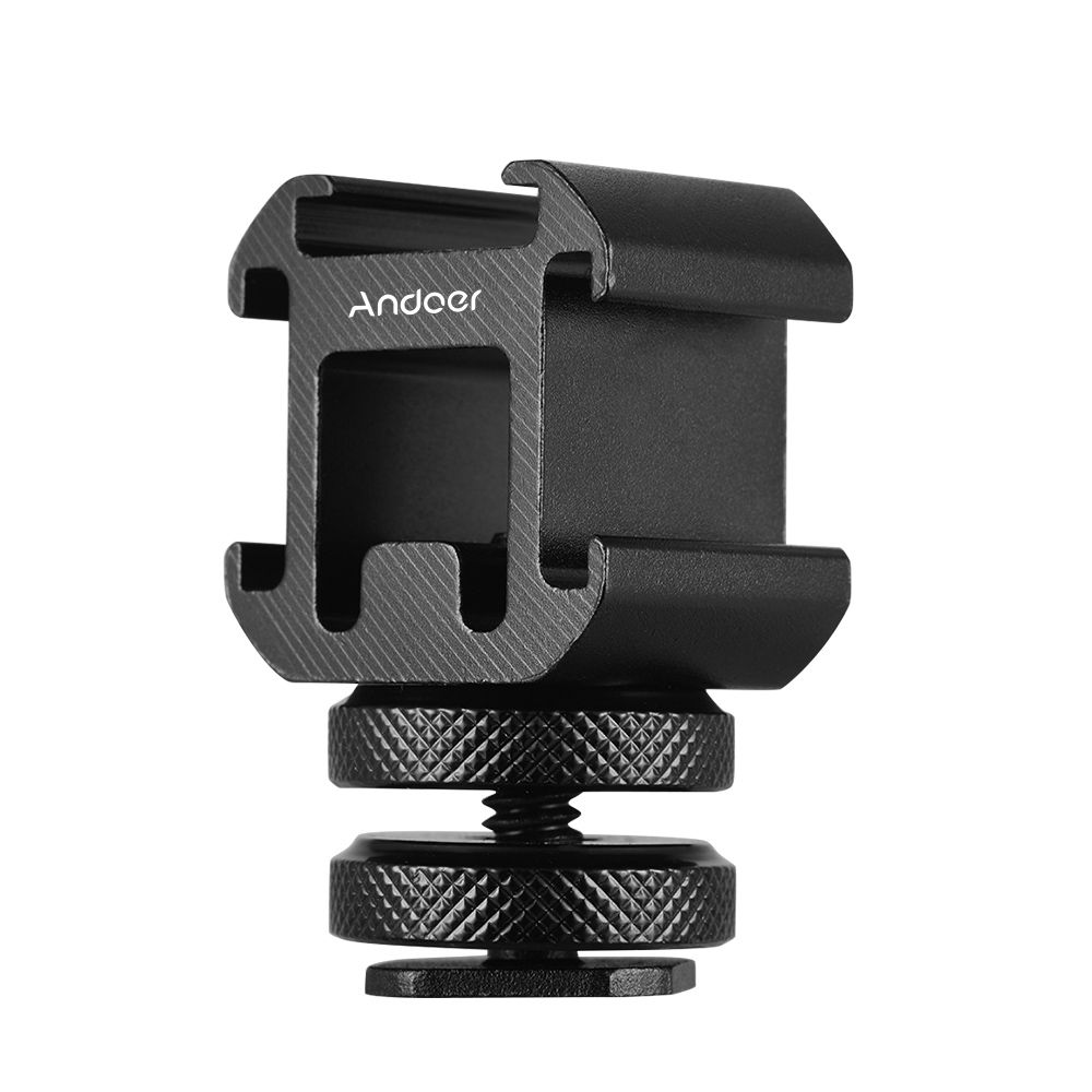 3 Cold Shoe Mount Adapter On-Camera Mount Adapter