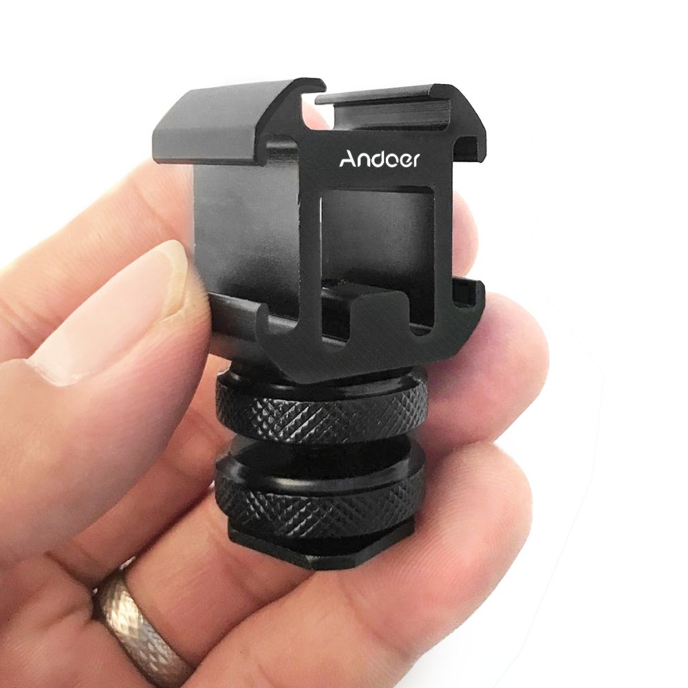 3 Cold Shoe Mount Adapter On-Camera Mount Adapter