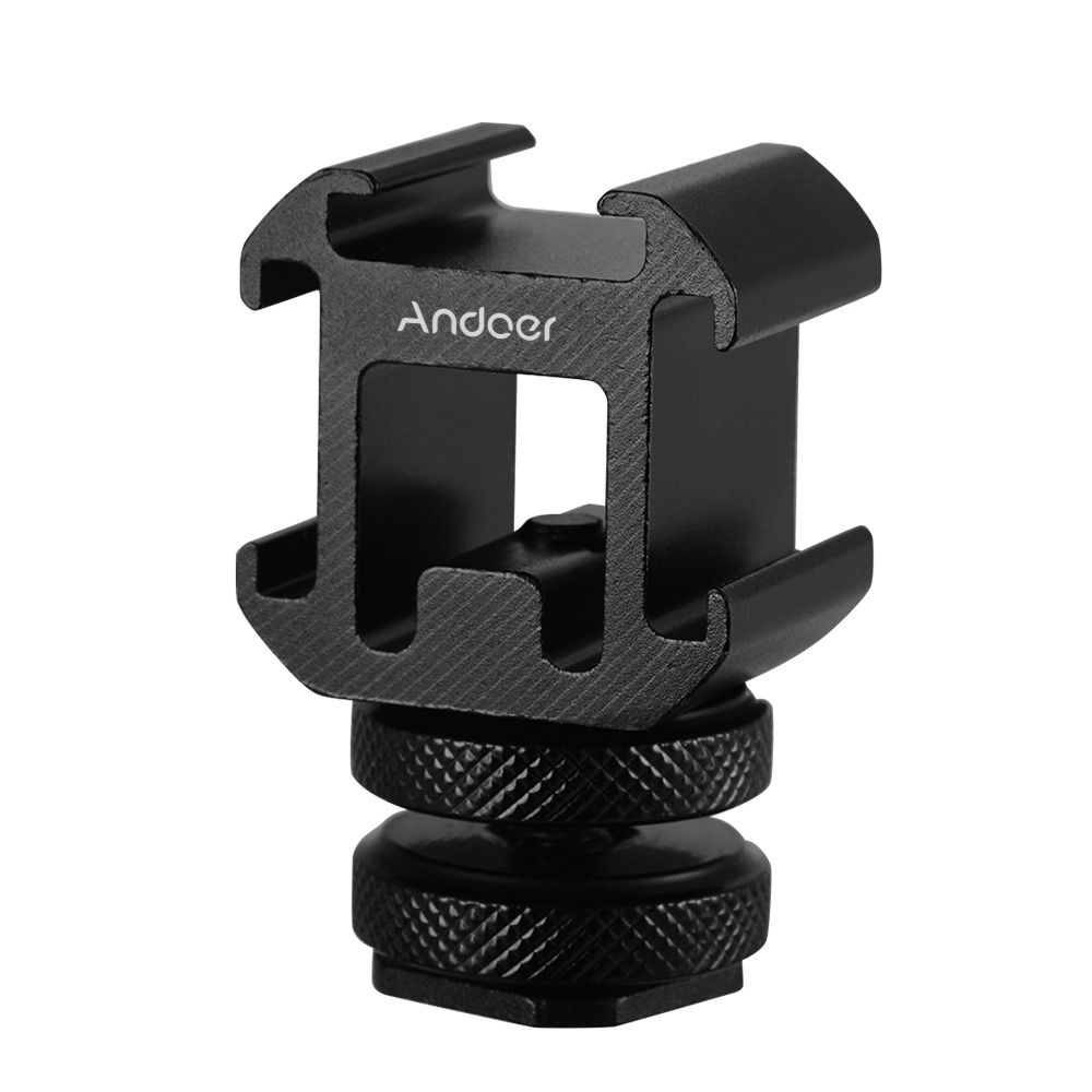 3 Cold Shoe Mount Adapter On-Camera Mount Adapter