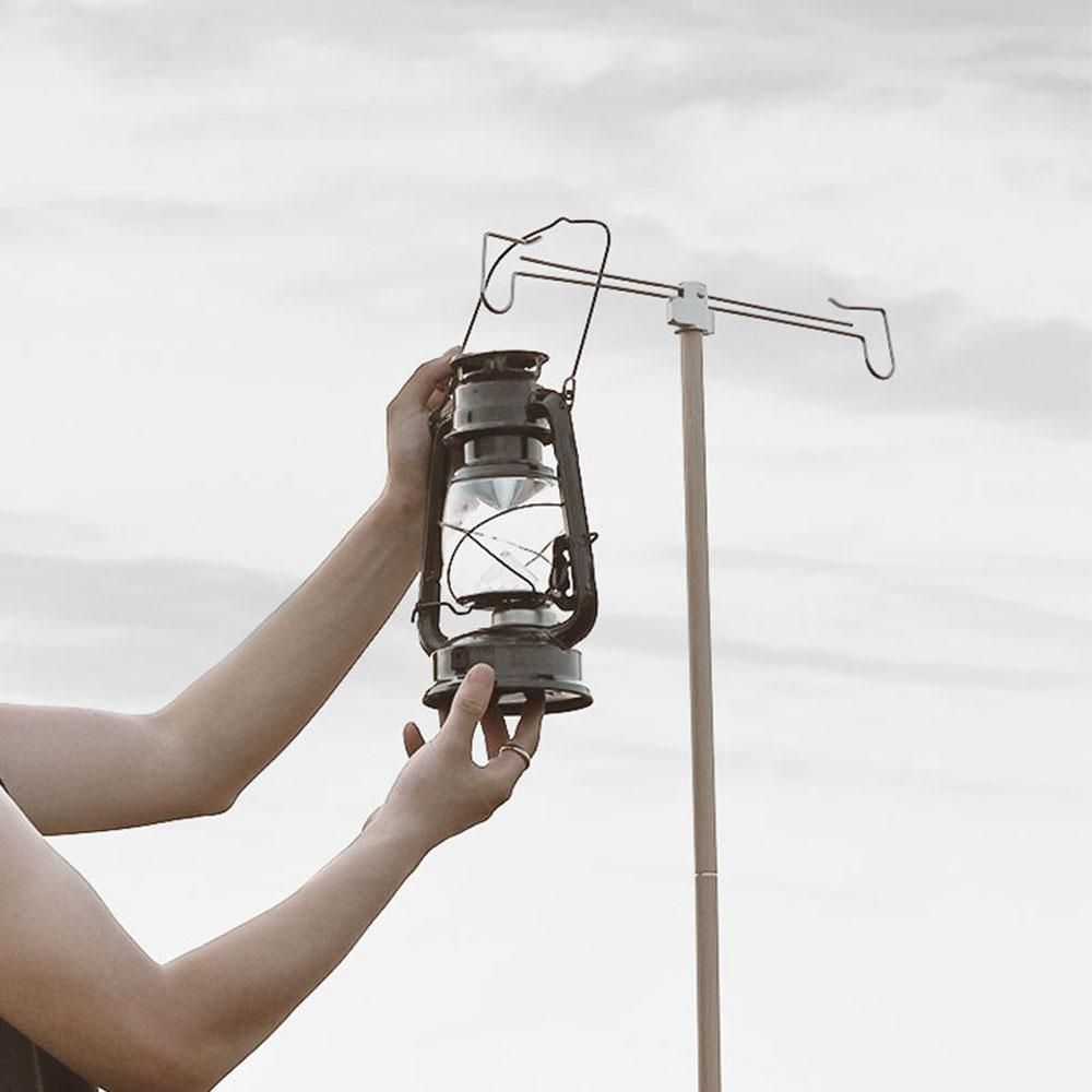 Shinetrip Camping Lantern Stand Portable Folding Lamp Hanging Pole Aluminum Alloy Light Holder for Outdoor Camping Picnic Fishing BBQ