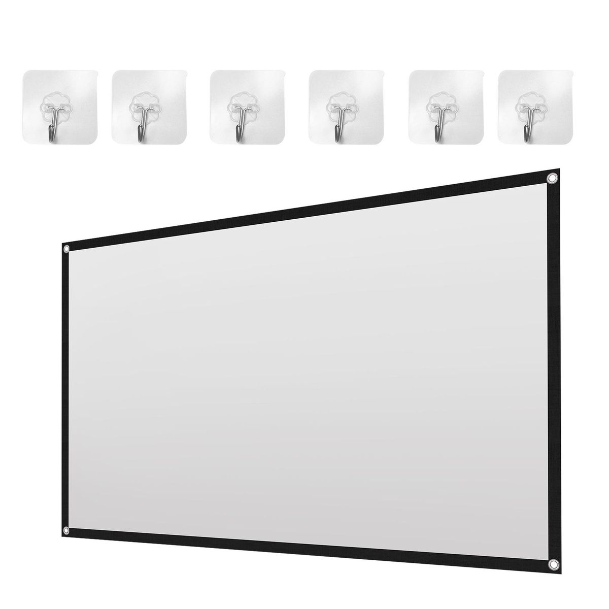 Portable Projector Screen Theater Outdoor HD White Foldable Anti- 72Inch