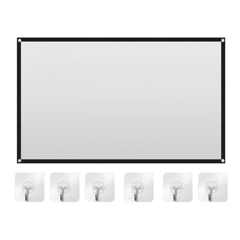 Portable Projector Screen Theater Outdoor HD White Foldable Anti- 72Inch