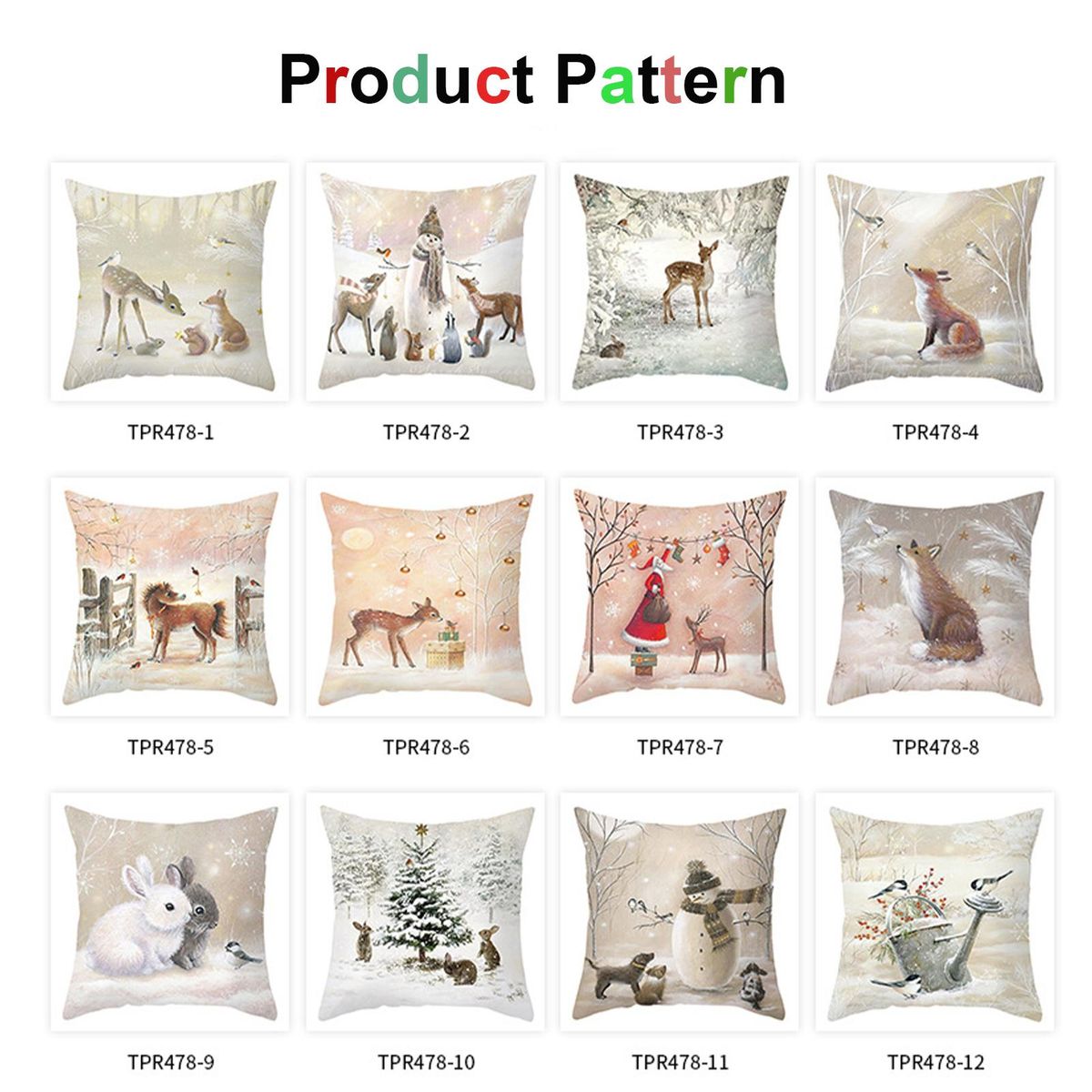 Pillow Case Santa Claus Print Old Man Sofa Bed Pillowcase Bedroom Cushion Cover Merry Christmas 45x45 Cm