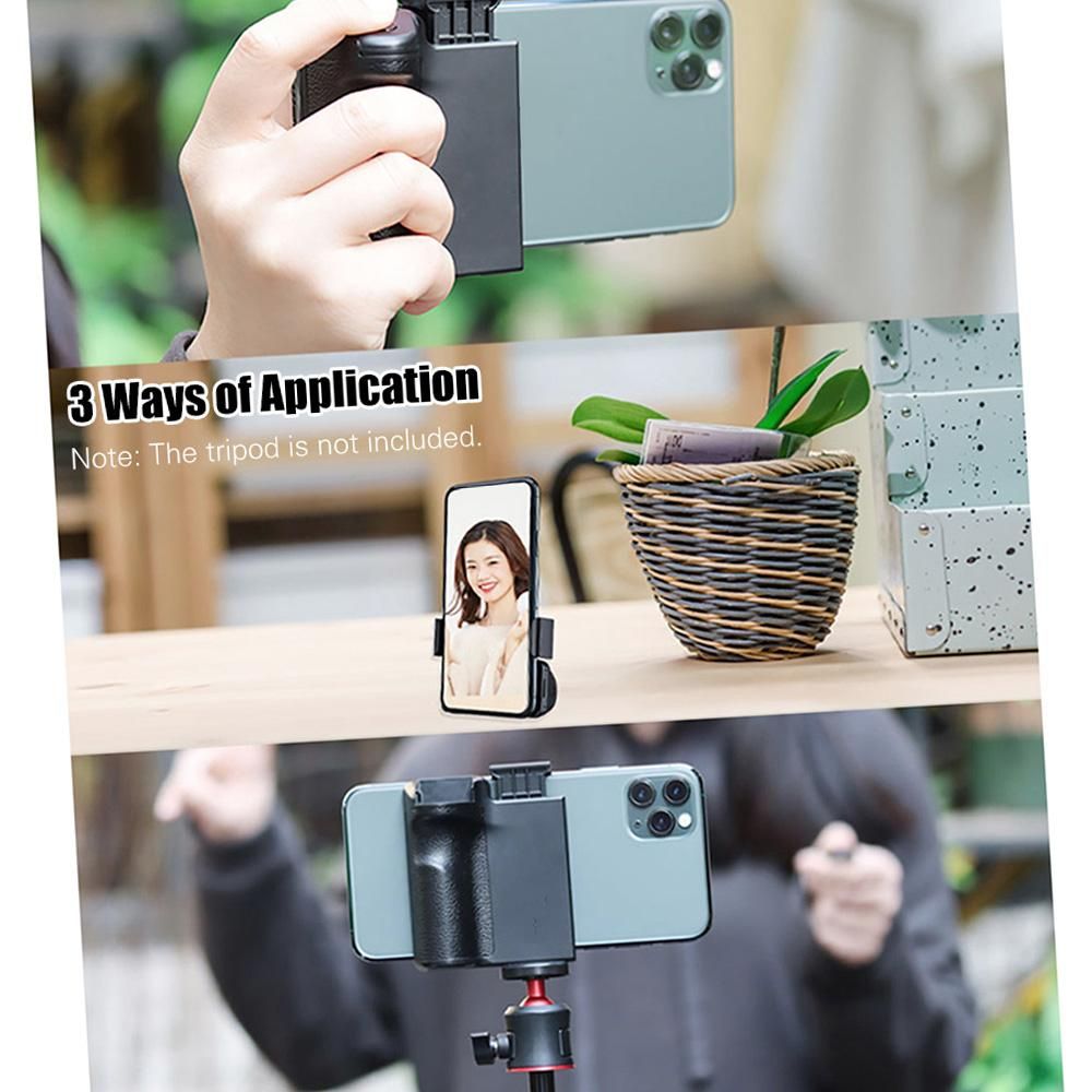 CapGrip 3 in 1 Phone Selfie Booster Handle Grip Anti-shake Remote Control with PU Grip for Mobile Photography Compatible with Android iOS Smartphones