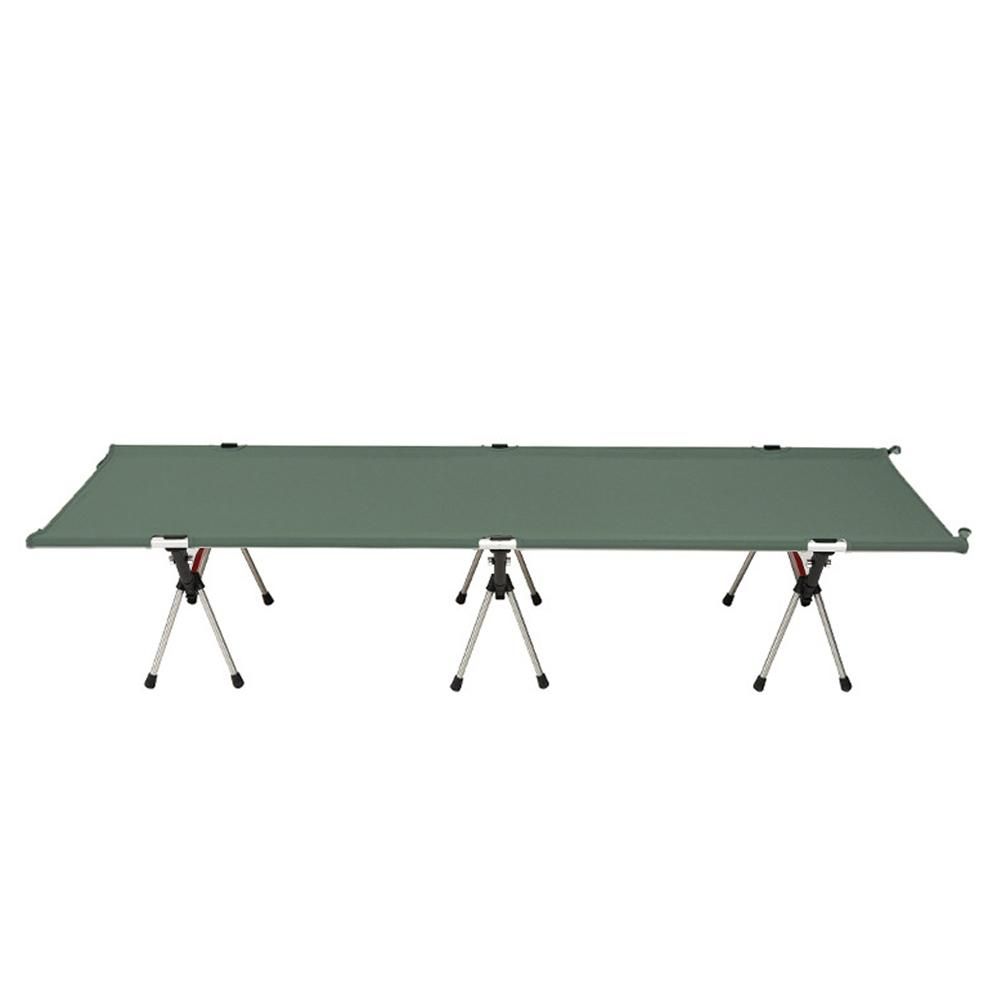 Outdoor Ultralight Portable Folding Sleeping Bed Office Siesta Noon Break Bed High-Low Dual-Purpose Aluminum Alloy Camping Hiking Sleeping Bed