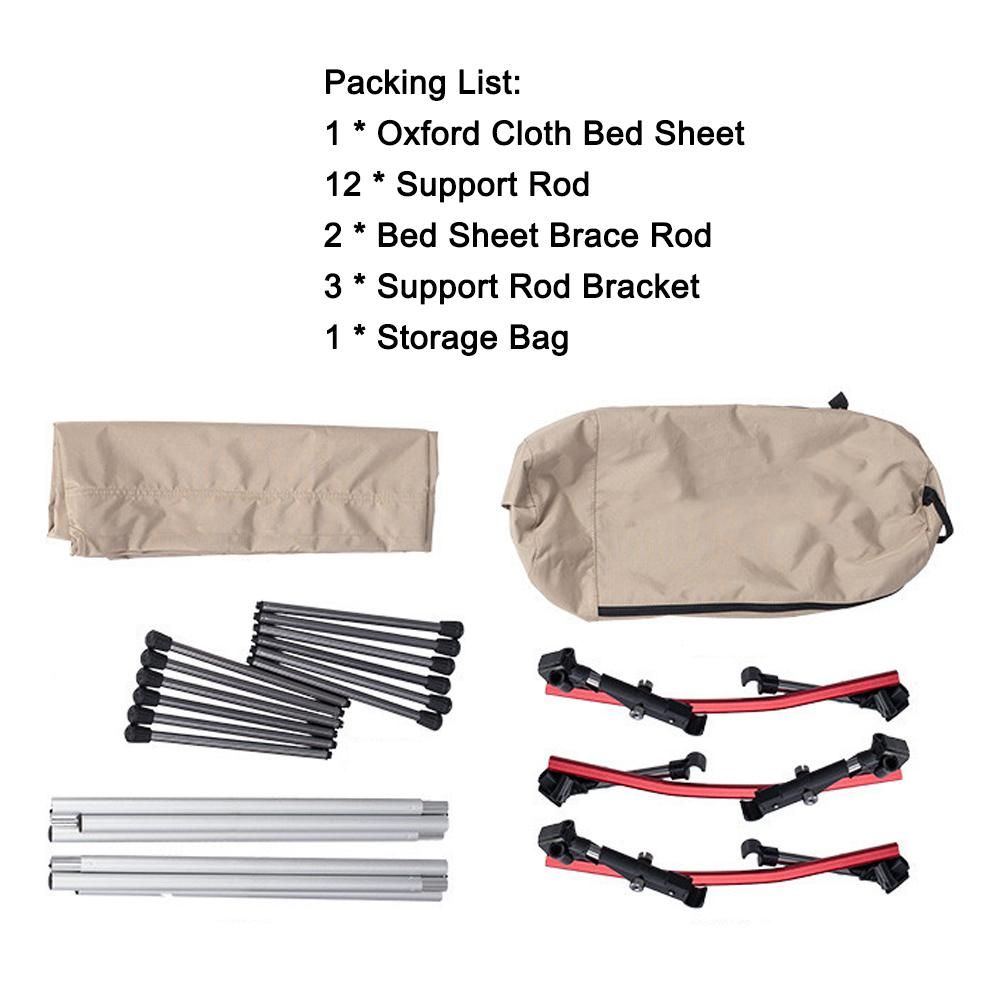 Outdoor Ultralight Portable Folding Sleeping Bed Office Siesta Noon Break Bed High-Low Dual-Purpose Aluminum Alloy Camping Hiking Sleeping Bed