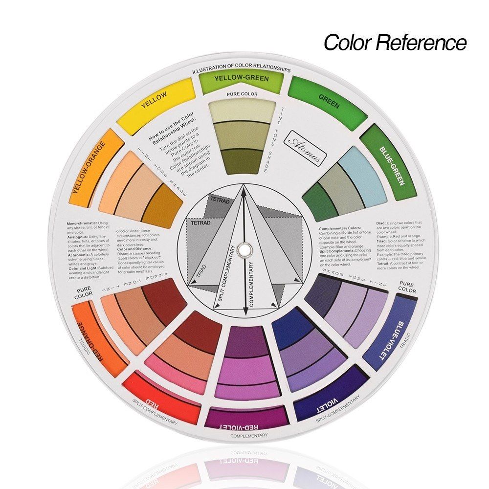 2PCS Color Wheel Paper Card Color Mixing Guides Tattoo