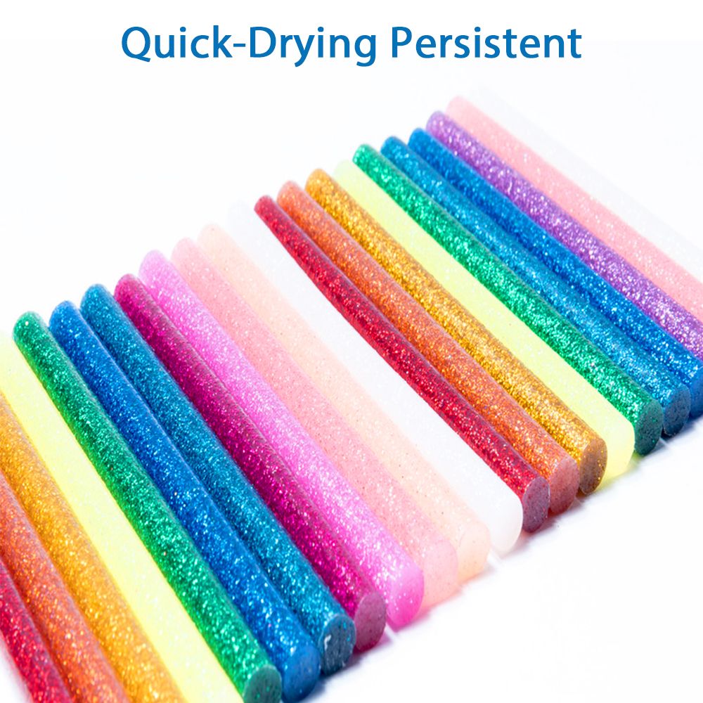 Hot Glue Stick 25PCS 7MM DIY Manual Transparent Color Flash
