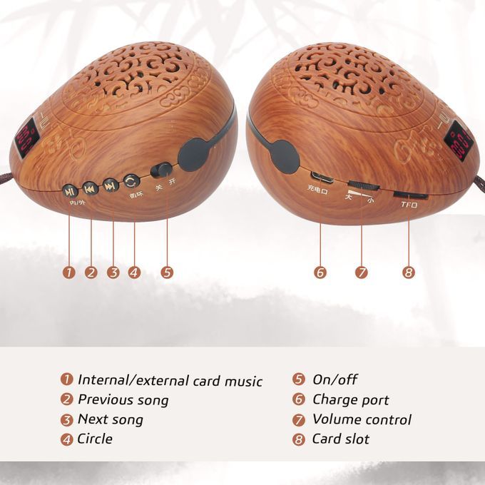 Buddha Music Machine Mini Rechargeable Electronic Buddhist