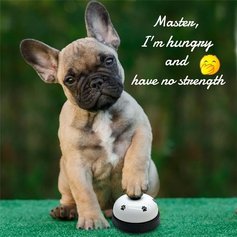 Pet Toy Training Interactive Toy Called Dinner Small Bell Footprint Ring Dog Toys For Teddy Puppy Cat Pet Call Feeding Reminder