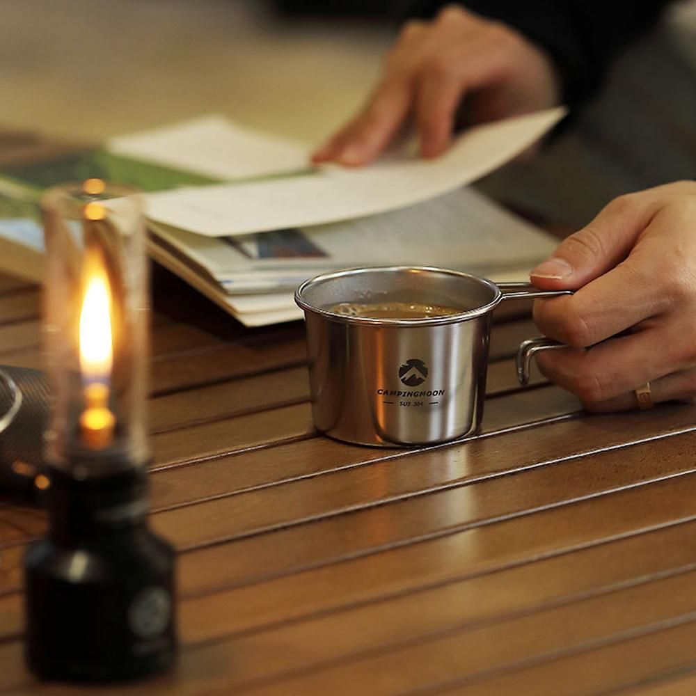 S190 Outdoor Stainless Steel 210ml Sierra Cup Picnic Tableware Portable Barbecue Hiking Camping Cup Picnic Cookware