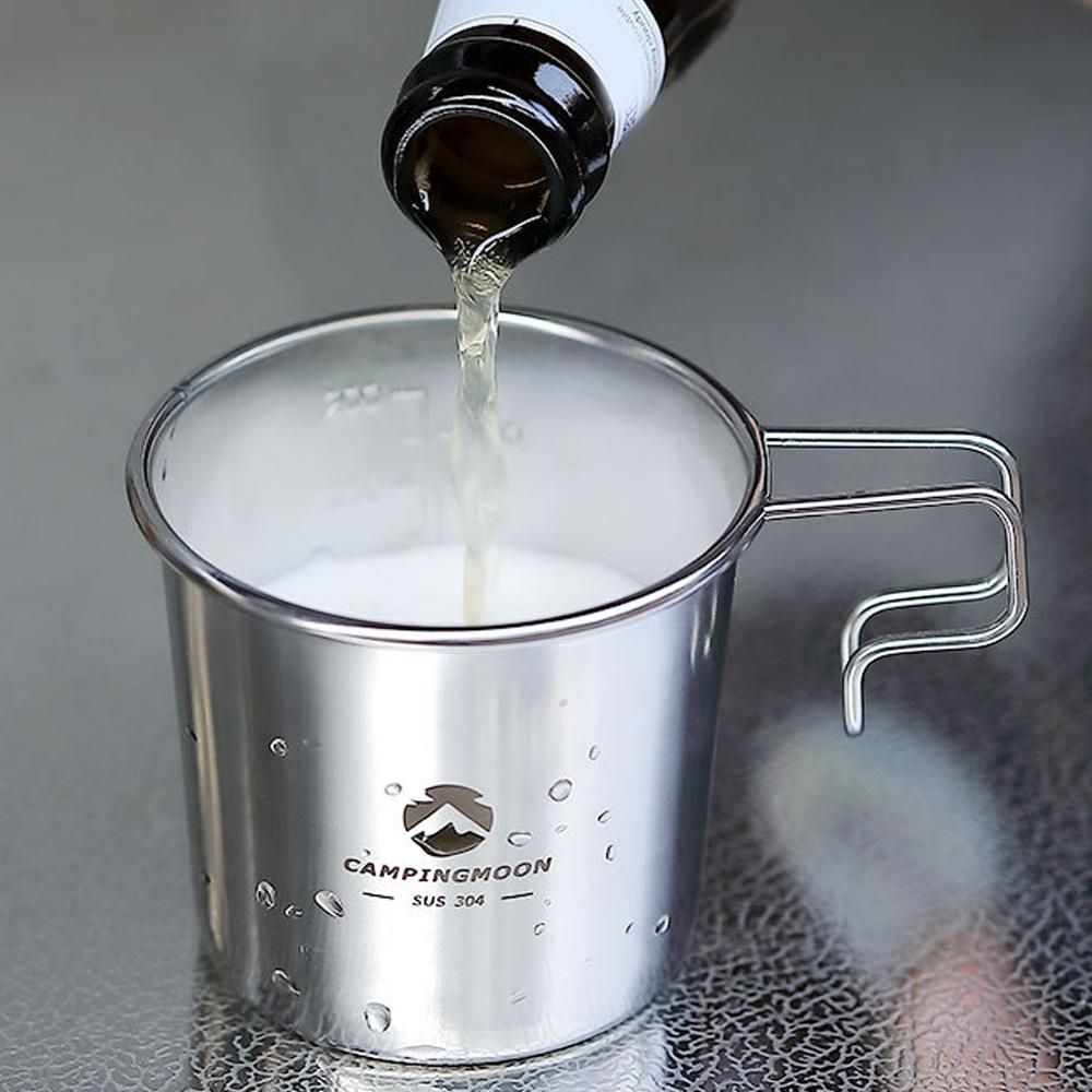 S190 Outdoor Stainless Steel 210ml Sierra Cup Picnic Tableware Portable Barbecue Hiking Camping Cup Picnic Cookware
