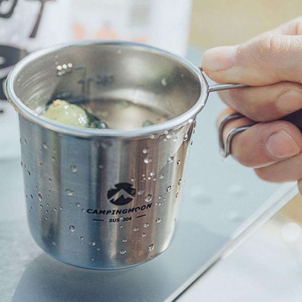 S190 Outdoor Stainless Steel 210ml Sierra Cup Picnic Tableware Portable Barbecue Hiking Camping Cup Picnic Cookware