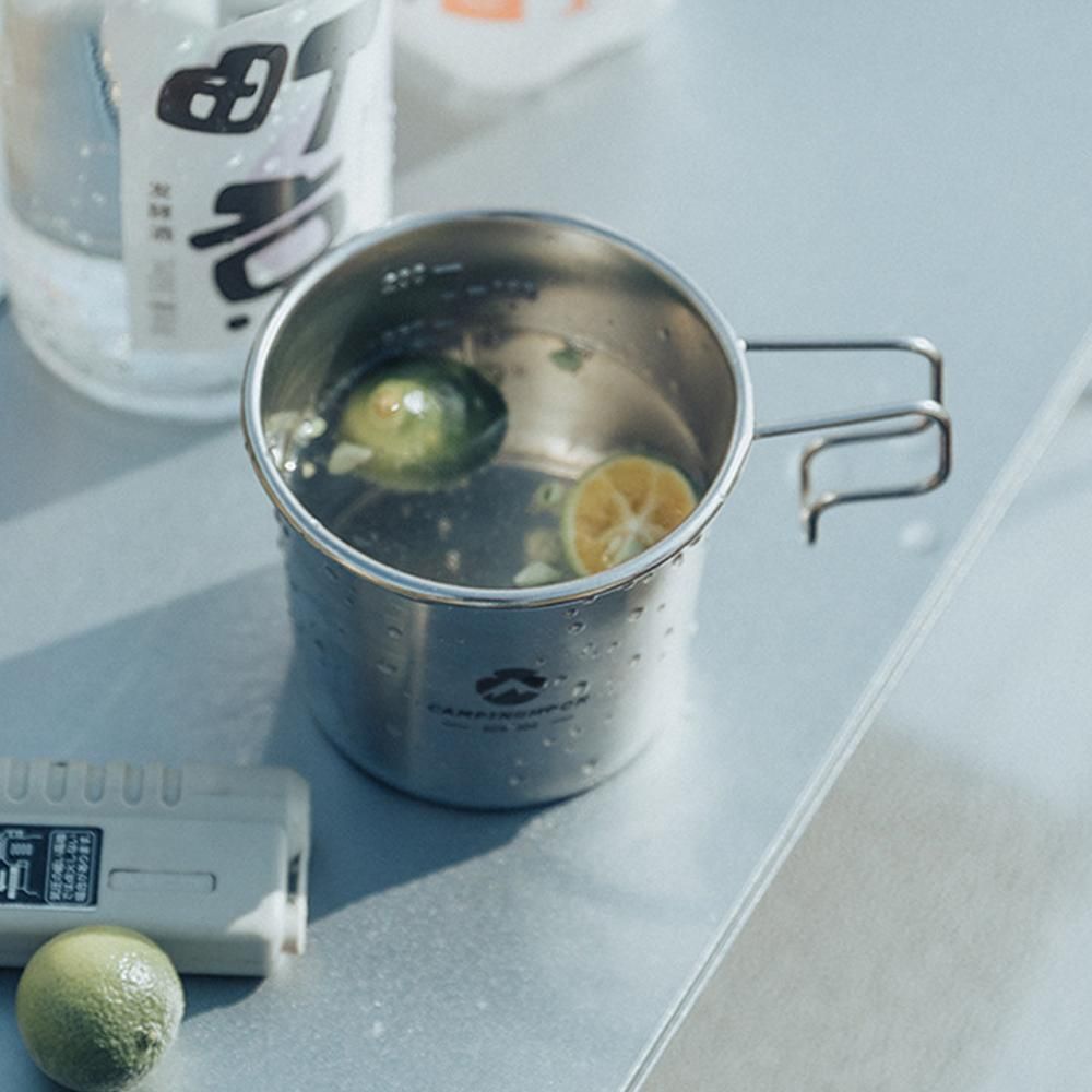 S190 Outdoor Stainless Steel 210ml Sierra Cup Picnic Tableware Portable Barbecue Hiking Camping Cup Picnic Cookware