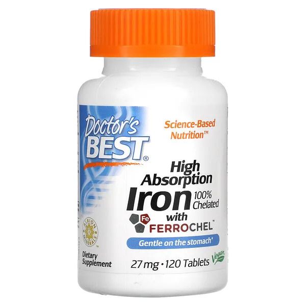 High Absorption Iron With Ferrochel 27 Mg - 120 Tablets