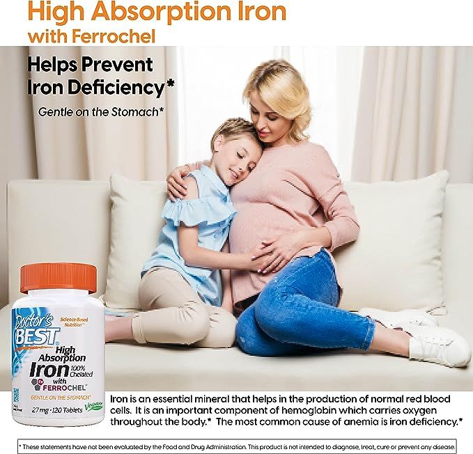 High Absorption Iron With Ferrochel 27 Mg - 120 Tablets