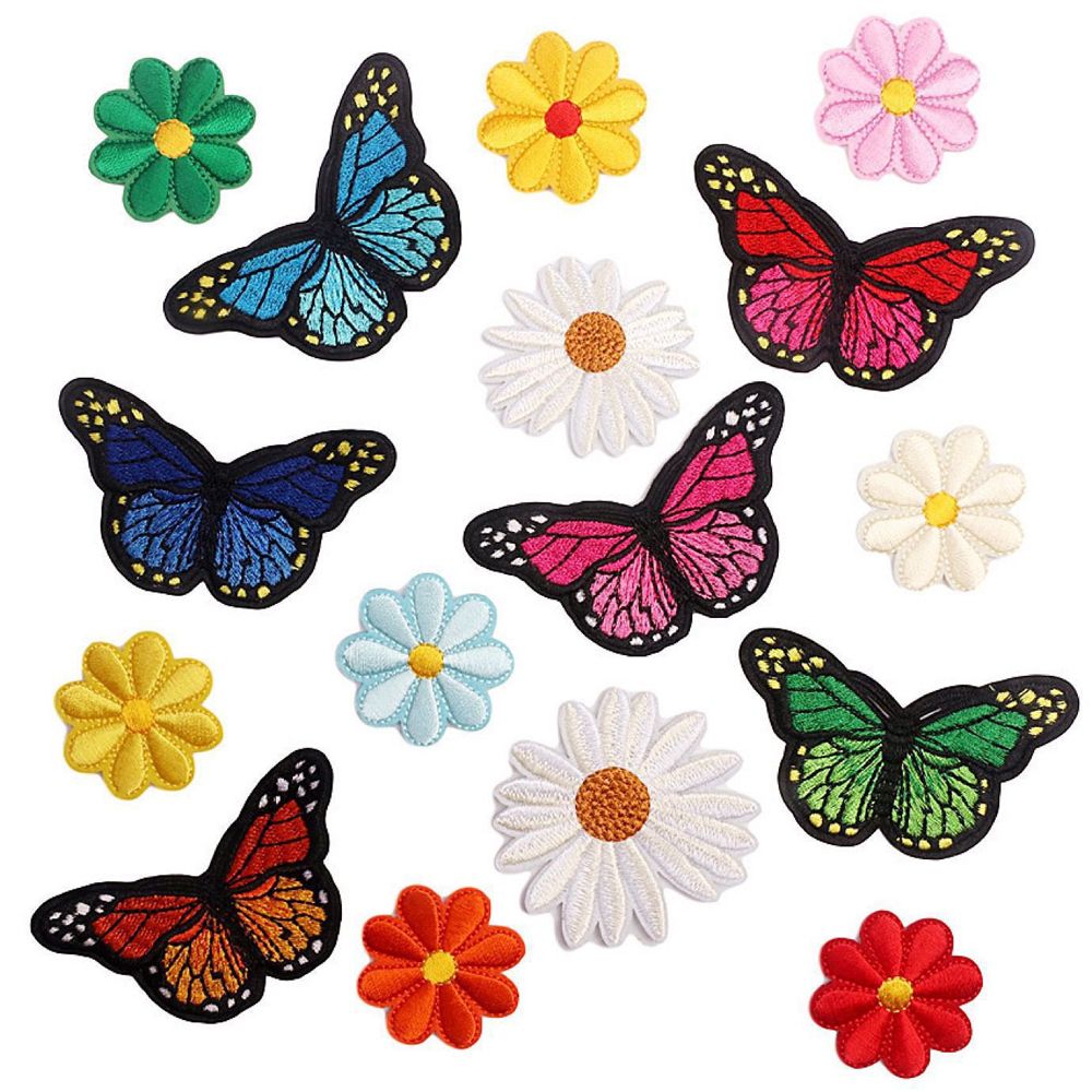 39PCS Iron On Stickers Sew On Stickers Mixed Embroidery