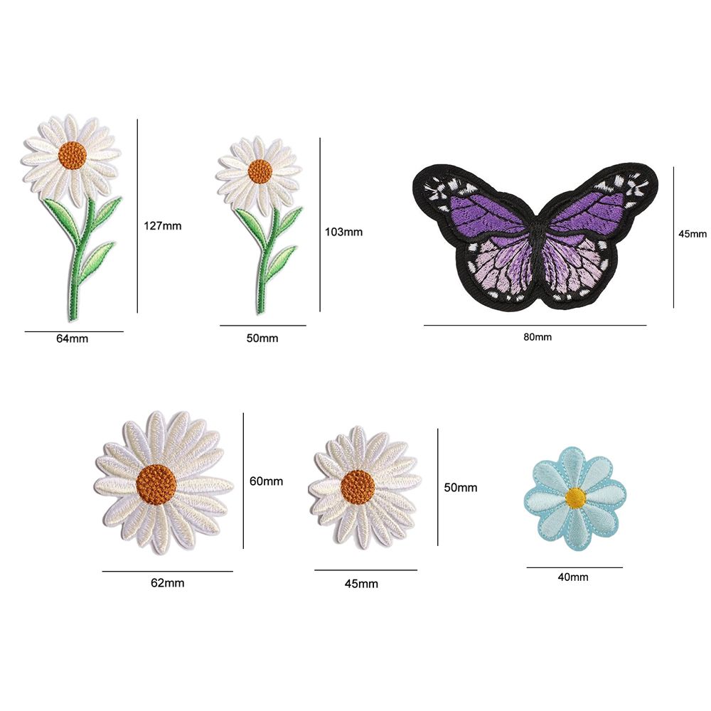 39PCS Iron On Stickers Sew On Stickers Mixed Embroidery