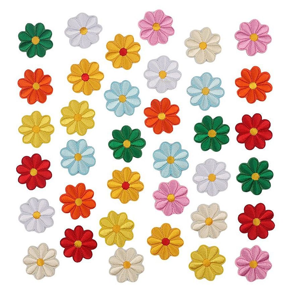 39PCS Iron On Stickers Sew On Stickers Mixed Embroidery