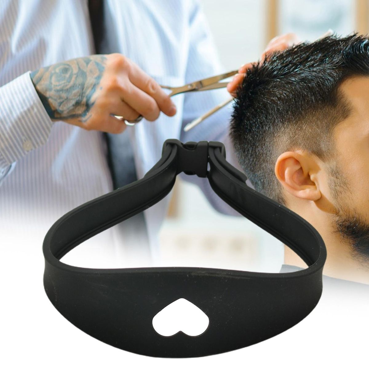 Hair Trimming Guide Men Self Haircut Neckline Shaving Template Black