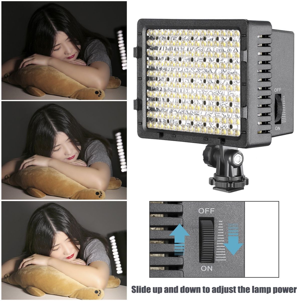 160 LED CN-160 Dimmable Ultra High Power Panel Digital Camera Camcorder Video LED Light