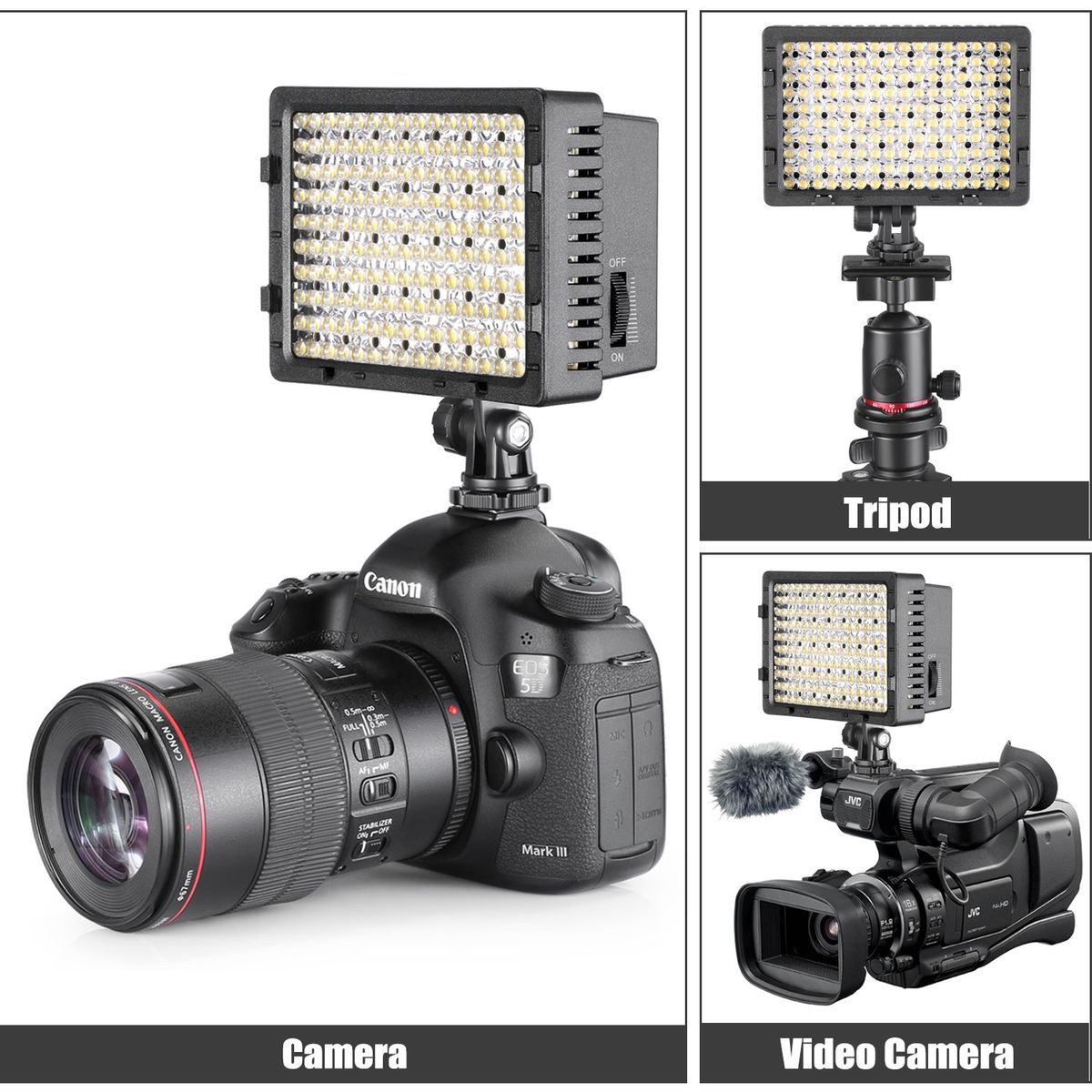 160 LED CN-160 Dimmable Ultra High Power Panel Digital Camera Camcorder Video LED Light