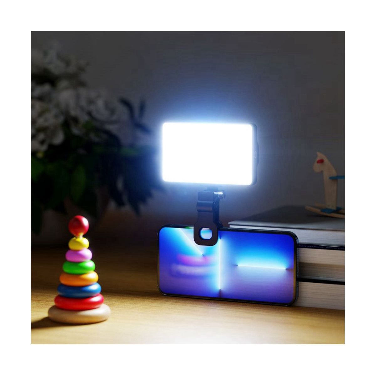 LED High Power Rechargeable Clip Fill Light Adjustable Portable Lamp for Phone Pad for Makeup TikTok Selfie Vlog