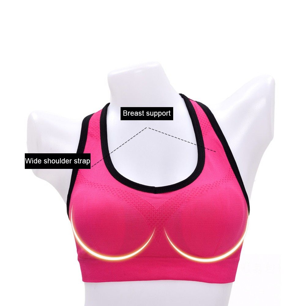 Women Sports Bra Padded Underwired I-Shaped Breathable Qucik