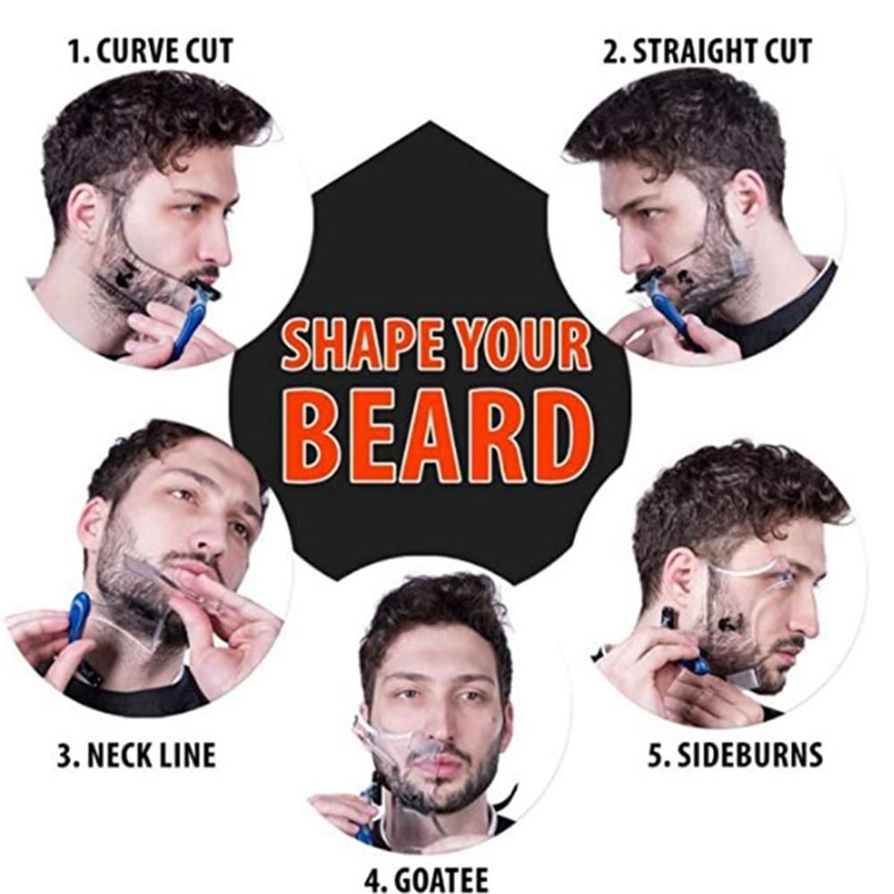 2Pcs Men's Beard Styling Template Comb Men's Beard Comb