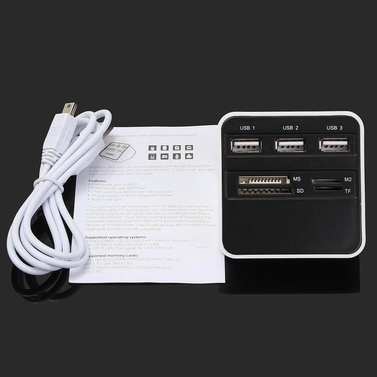 Mate USB 3.0 High-speed Splitter PC HUB Converter SD Tf Card Reader Storage Expansion Interface More Perfect Compatibility Comprehensive Protection Model: 2.0 Two