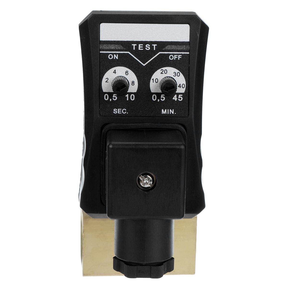 220V Automatic Electronic Timed Air Tank Water Moisture Drain Valve Compressor Black