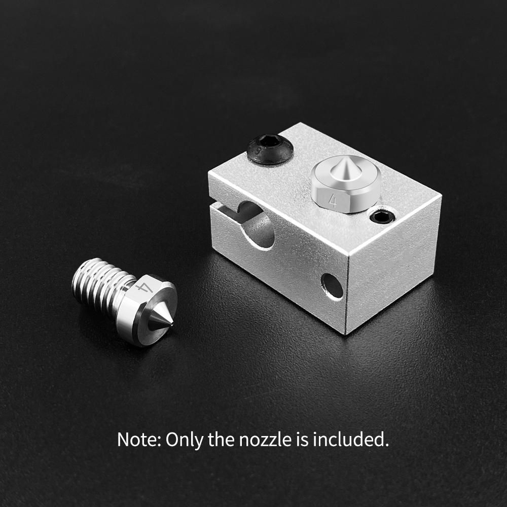 3D Printer Parts 3pcs V5 V6 TC4 Titanium Alloy Nozzles 0.2/0.3/0.4/0.5mm Optional M6 Thread Extruder Nozzle for 1.75mm Filament