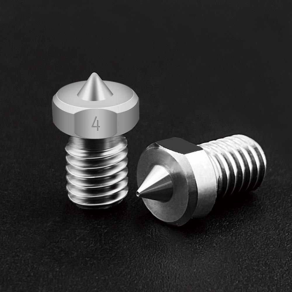 3D Printer Parts 3pcs V5 V6 TC4 Titanium Alloy Nozzles 0.2/0.3/0.4/0.5mm Optional M6 Thread Extruder Nozzle for 1.75mm Filament
