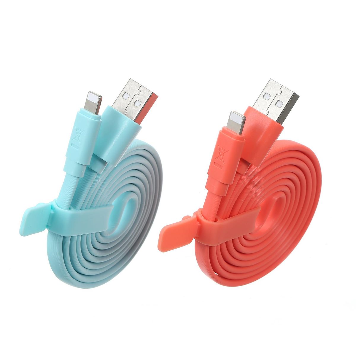 30pcs Oraimo OCD-L22P Candy Lighting Fast Charging Flat Cable 5V 2.1A
