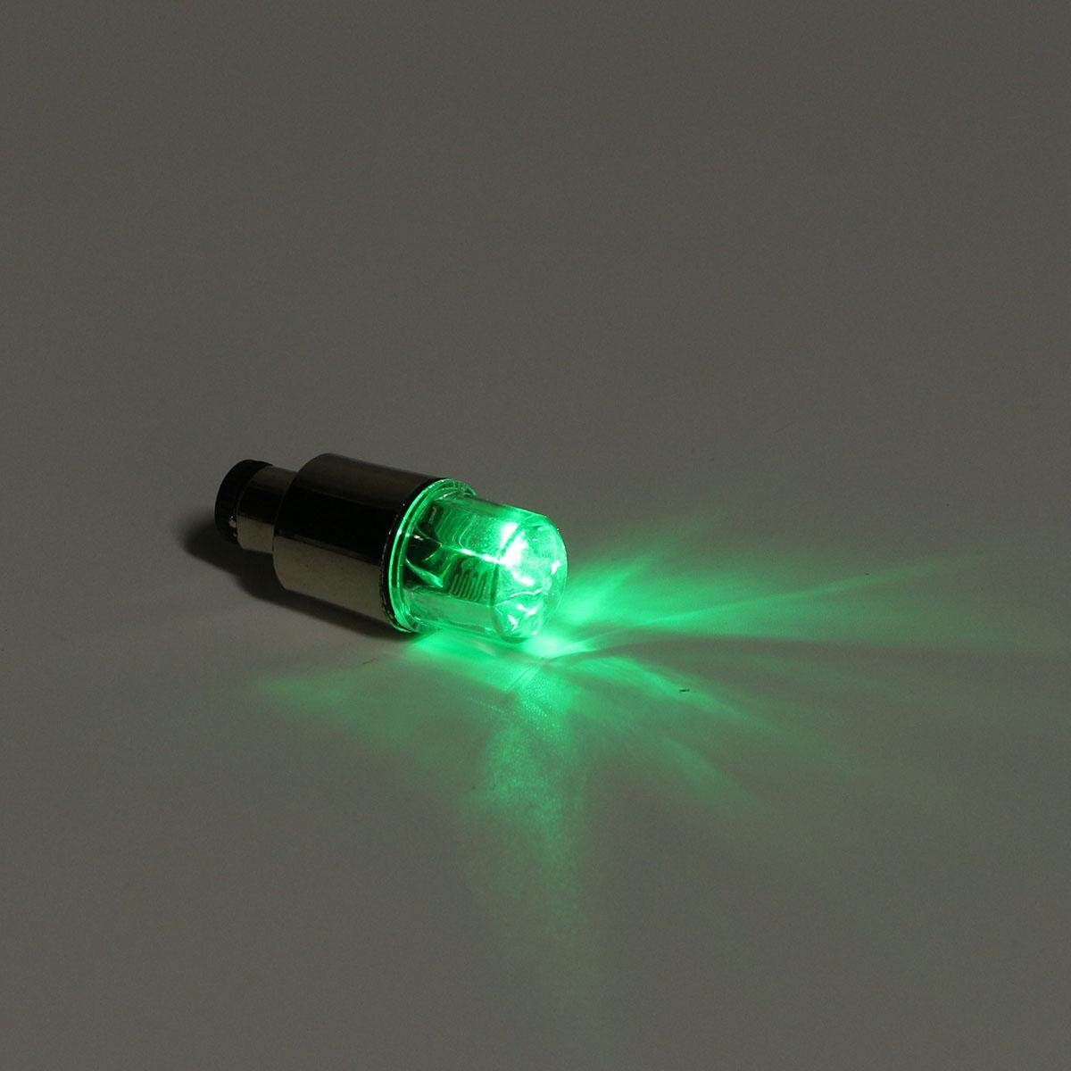 4Pcs Green LED Car SUV Wheel Tyre Tire Air Valve Stem Caps Decoration Light Lamp
