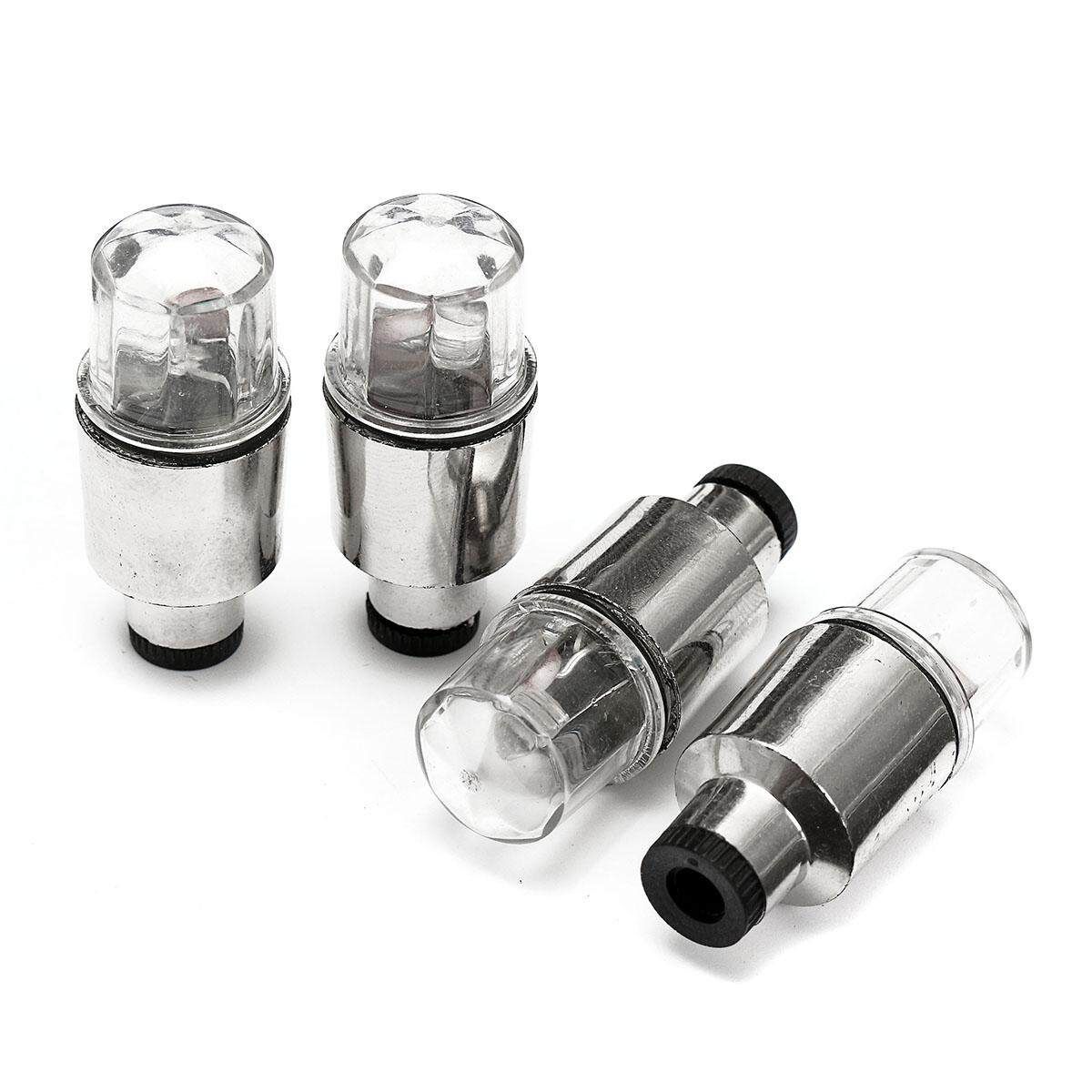 4Pcs Green LED Car SUV Wheel Tyre Tire Air Valve Stem Caps Decoration Light Lamp
