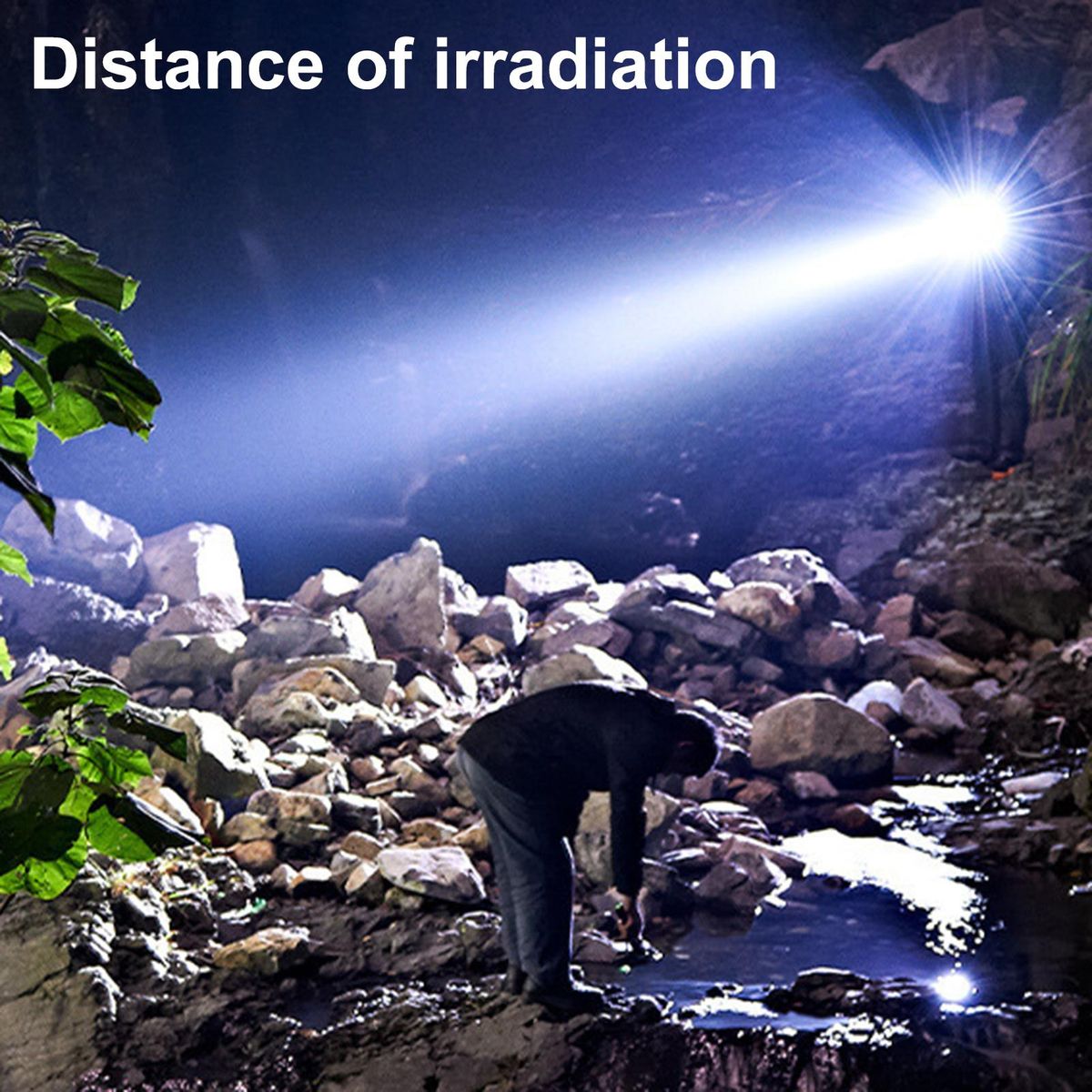 LED Flashlight USB Charging Hunting Mini LED Flashlight Golden