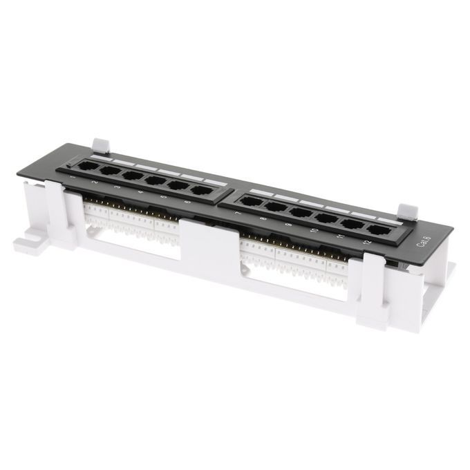 12port Cat5e6 UTP LAN Wall Mount Patch Panel Surface Wall Mount