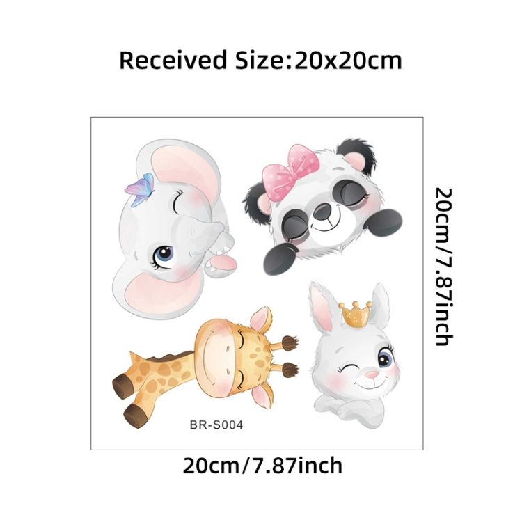 5sheets Cartoon Animal Switch Sticker Kid Room Decoration BR-S004