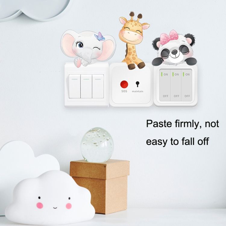 5sheets Cartoon Animal Switch Sticker Kid Room Decoration BR-S004