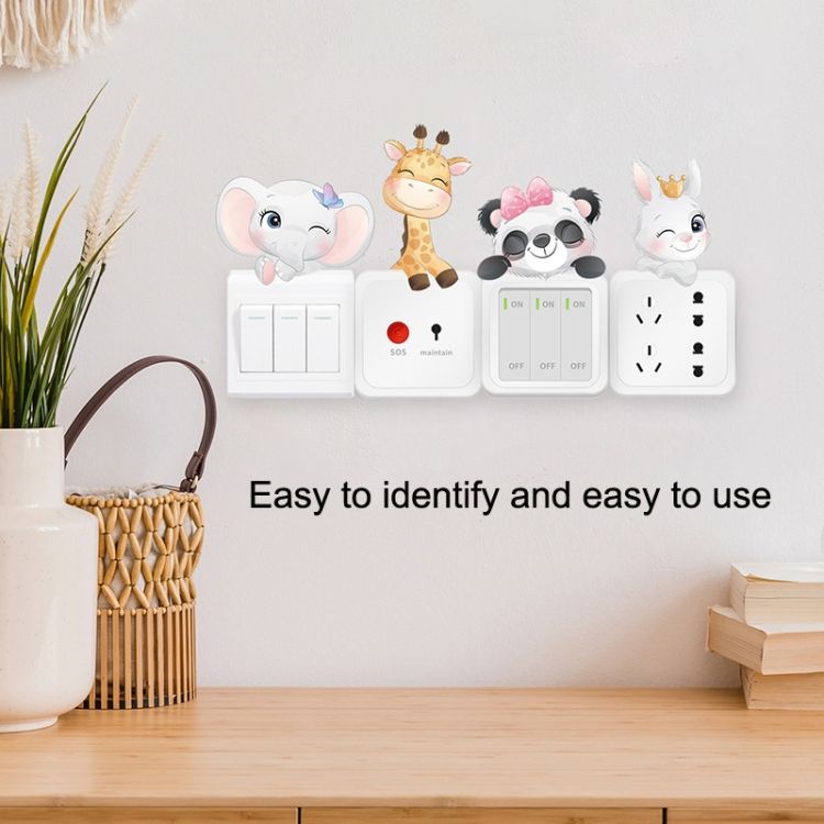 5sheets Cartoon Animal Switch Sticker Kid Room Decoration BR-S004