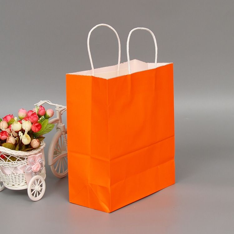 Gift Bag 10 PCS Elegant Kraft Paper Bag With Handles
