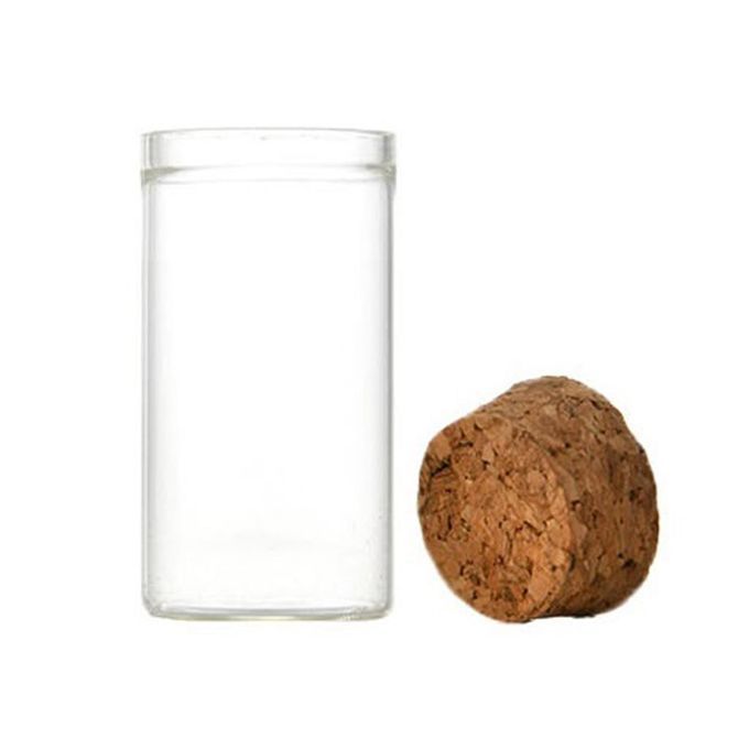 12pcs Mini Small Tiny Clear Cork Stopper Glass Bottles Vials Jars 20ml