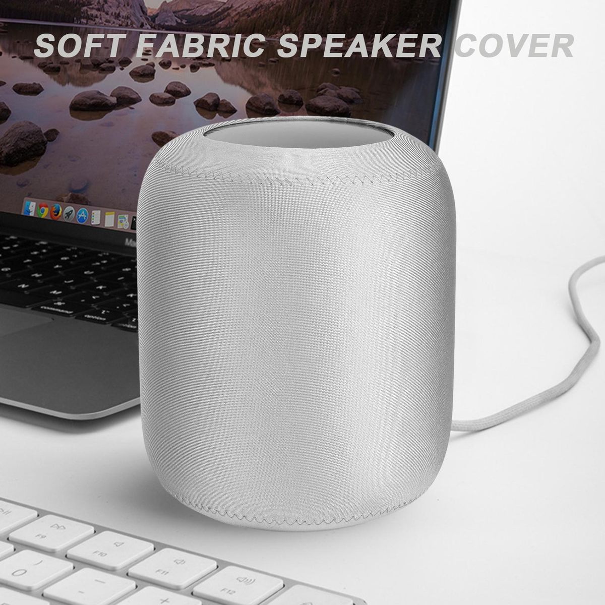 Dust-proof Speaker Cover Homepod Speaker Sleeve Premium Dust Cover Silver Gray