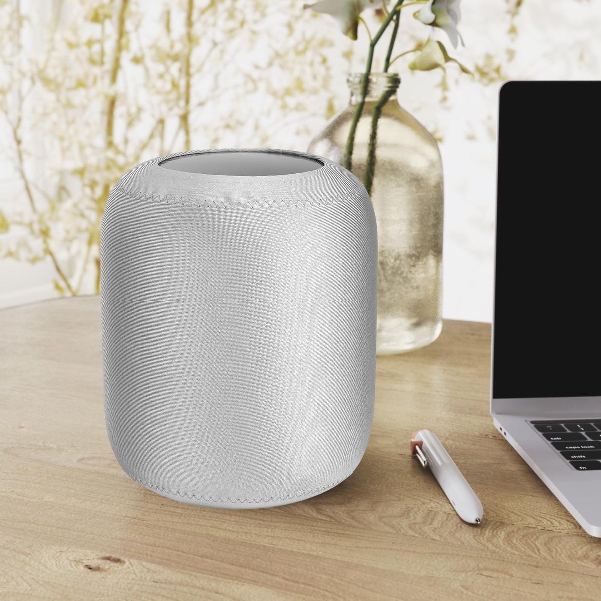 Dust-proof Speaker Cover Homepod Speaker Sleeve Premium Dust Cover Silver Gray
